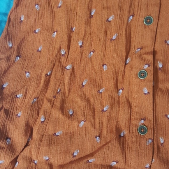 NWT Orange Off Shoulder Cuff Dress w/ Straps - Picture 5 of 6